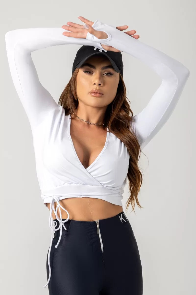 Cropped Gym Era White Long sleeve