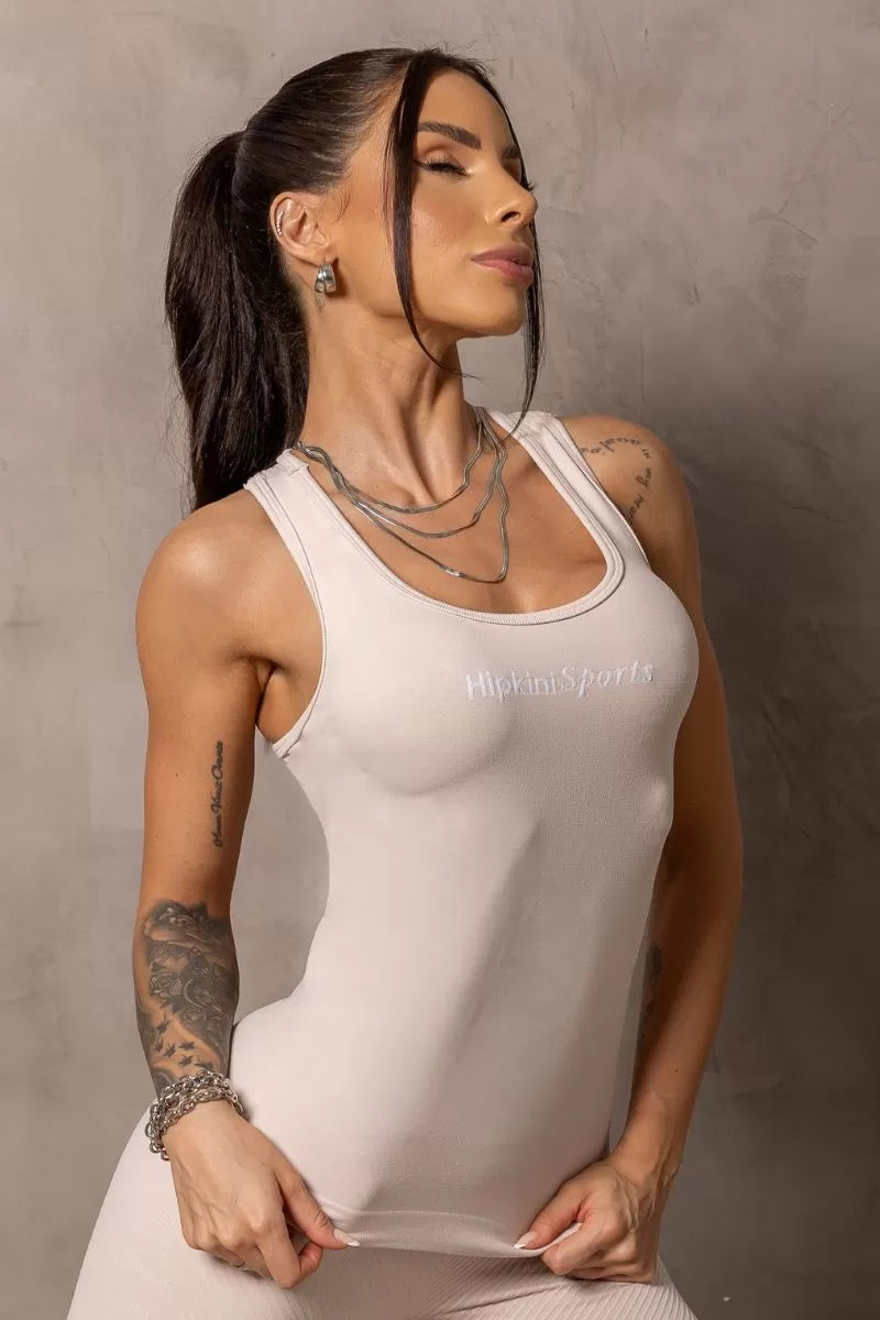 Seamless Sunrise Beige Tank Top