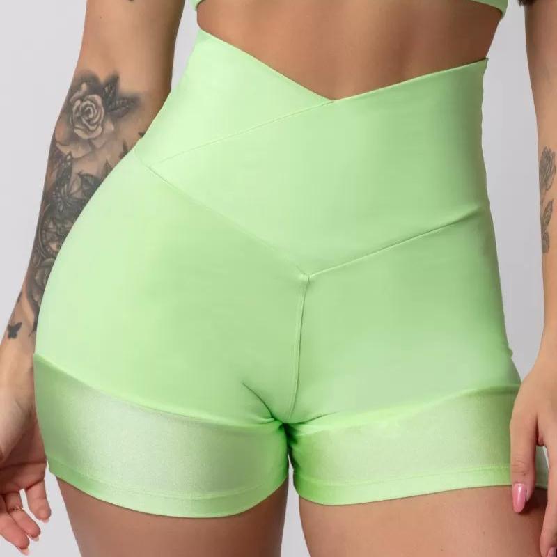 Green Gymrat Shorts with Waistband Straps